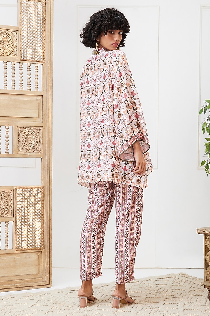 Pink Cotton Silk Embroidered Co-Ord Set by Soup by Sougat Paul at Pernia's Pop Up Shop