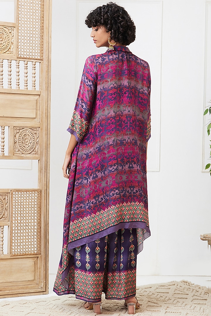 Purple Crepe Pant Set by Soup by Sougat Paul at Pernia's Pop Up Shop