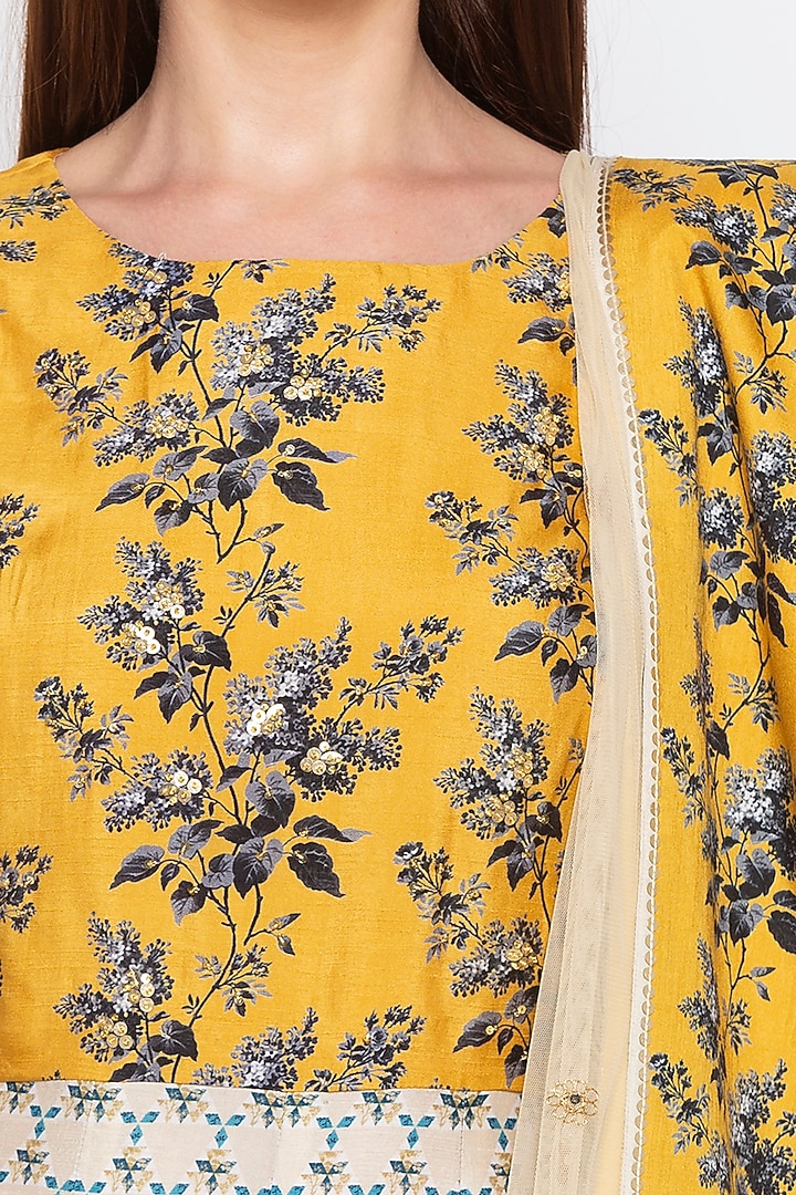 Multi Colored Printed Party Wear Anarkali With Dupatta by Soup by Sougat Paul at Pernia's Pop Up Shop
