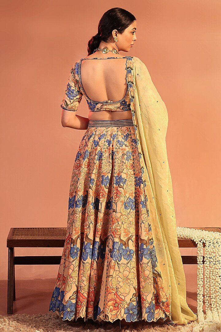 Pink Cotton Silk Embroidered Wedding Lehenga Set by Soup by Sougat Paul at Pernia's Pop Up Shop