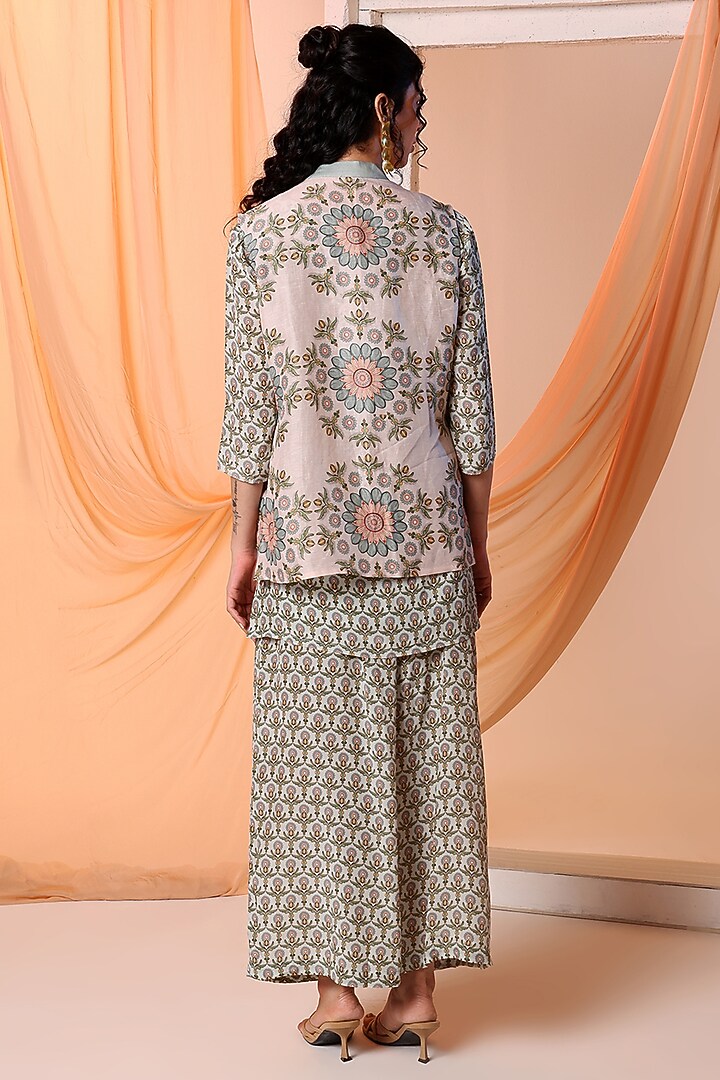 Off-White Crepe Printed Kurta Set by Soup by Sougat Paul at Pernia's Pop Up Shop