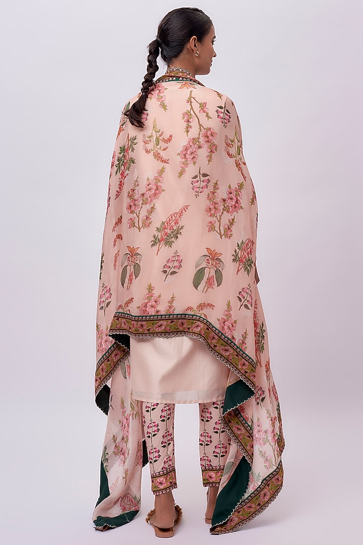 Pink Chanderi Sequins Embroidered Kurta Set by Soup by Sougat Paul at Pernia's Pop Up Shop