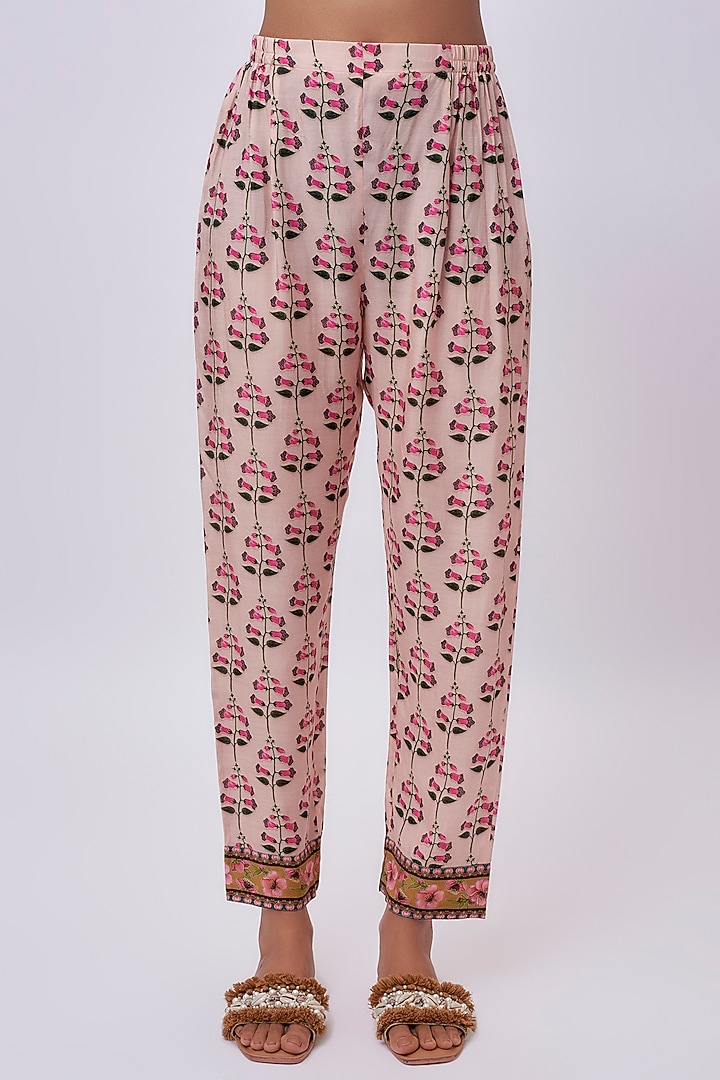 Pink Chanderi Sequins Embroidered Kurta Set by Soup by Sougat Paul at Pernia's Pop Up Shop
