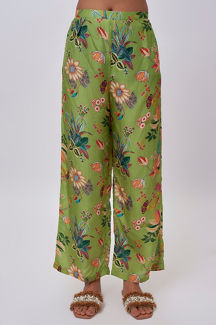 Beige Cotton Silk Printed & Embellished Co-Ord Set by Soup by Sougat Paul at Pernia's Pop Up Shop