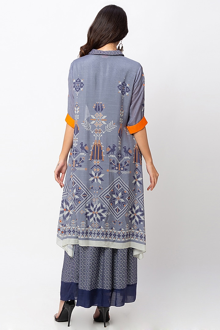 Powder blue Dress With Jacket by Soup By Sougat Paul at Pernia's Pop Up Shop
