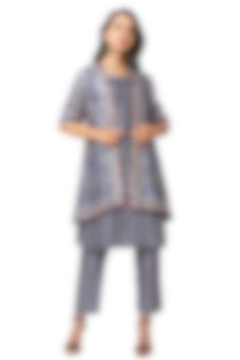 Powder Blue Kurta Set by Soup By Sougat Paul at Pernia's Pop Up Shop