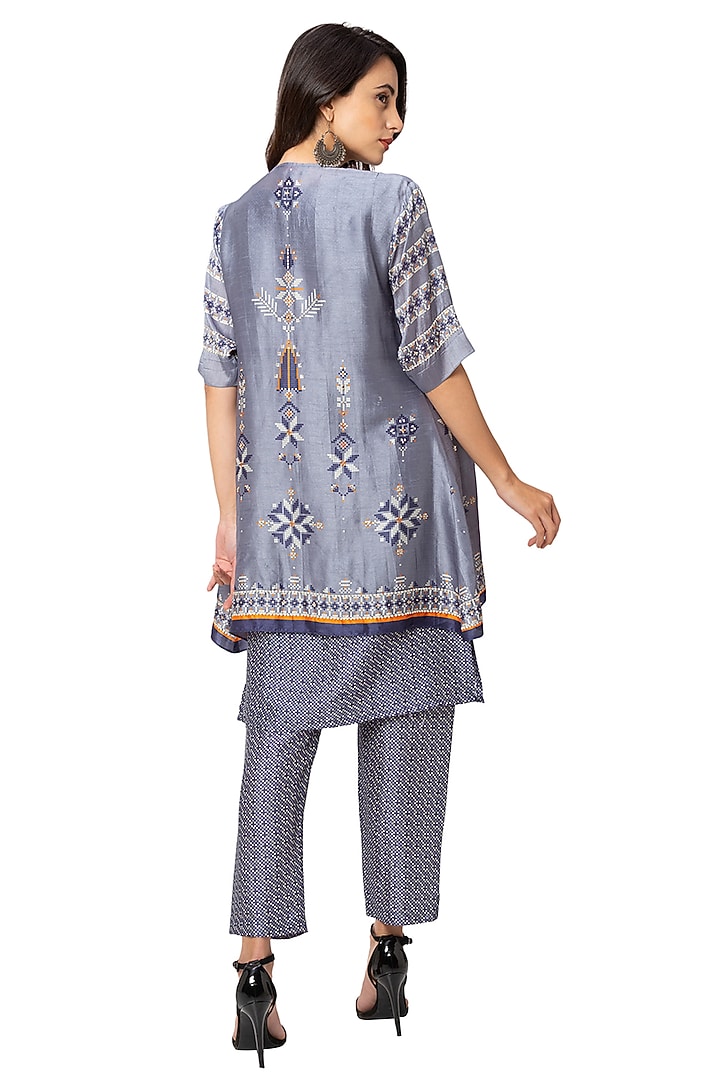 Powder Blue Kurta Set by Soup By Sougat Paul at Pernia's Pop Up Shop