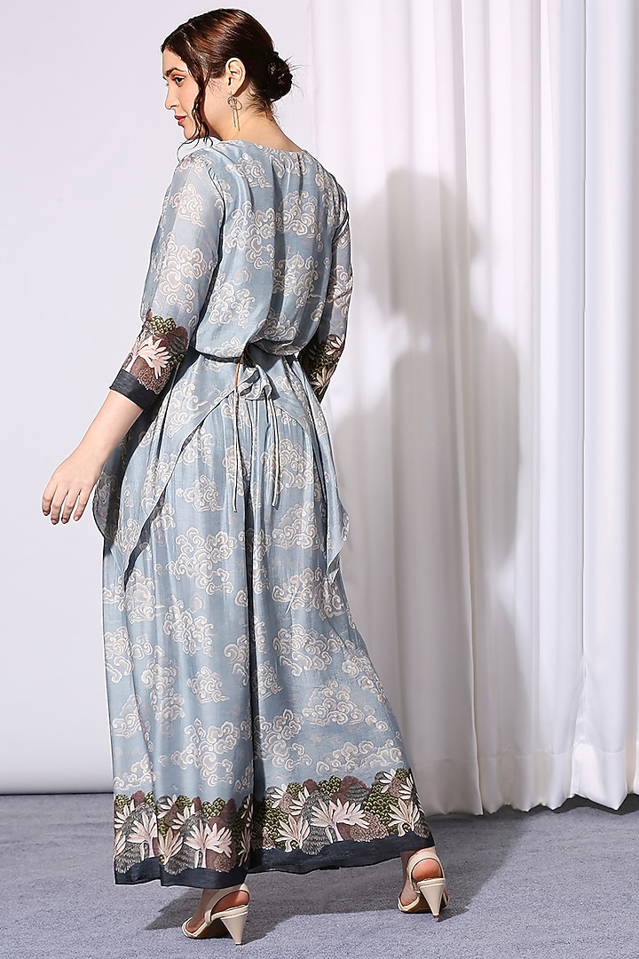 Powder Blue Printed Co-Ord Set by Soup by Sougat Paul at Pernia's Pop Up Shop