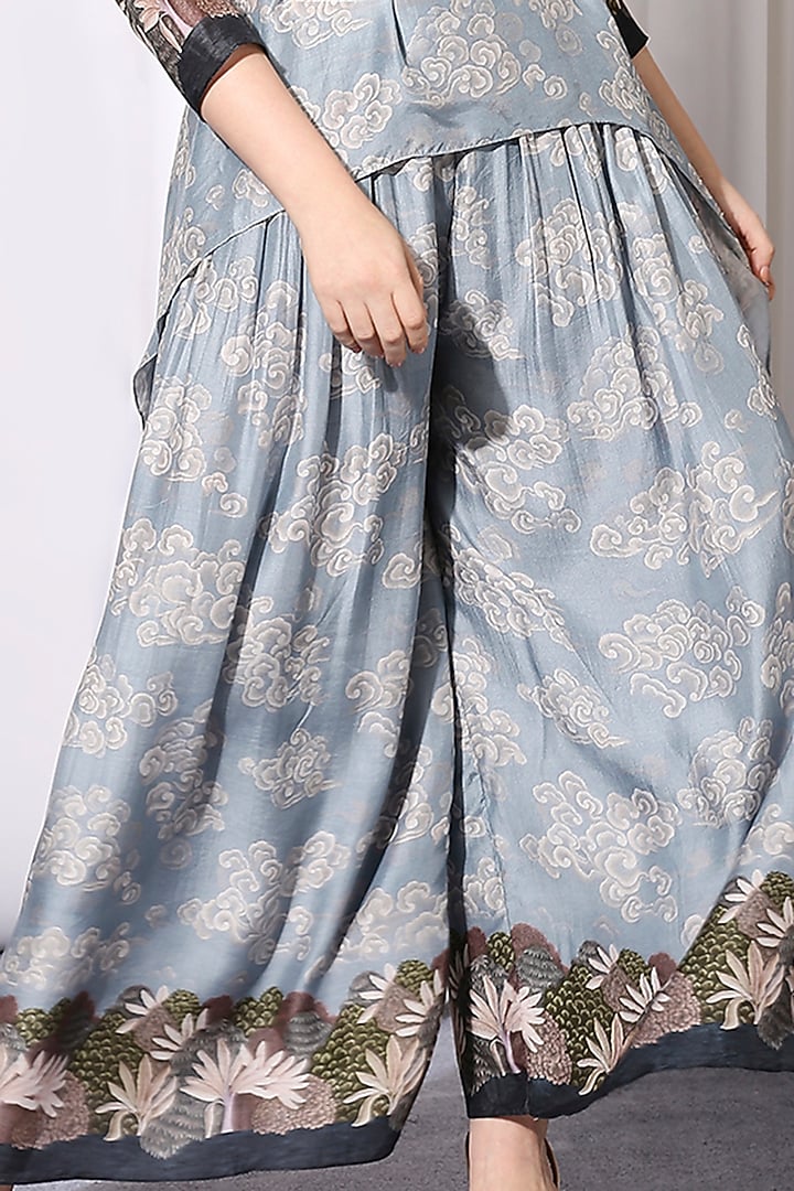 Powder Blue Printed Co-Ord Set by Soup by Sougat Paul at Pernia's Pop Up Shop