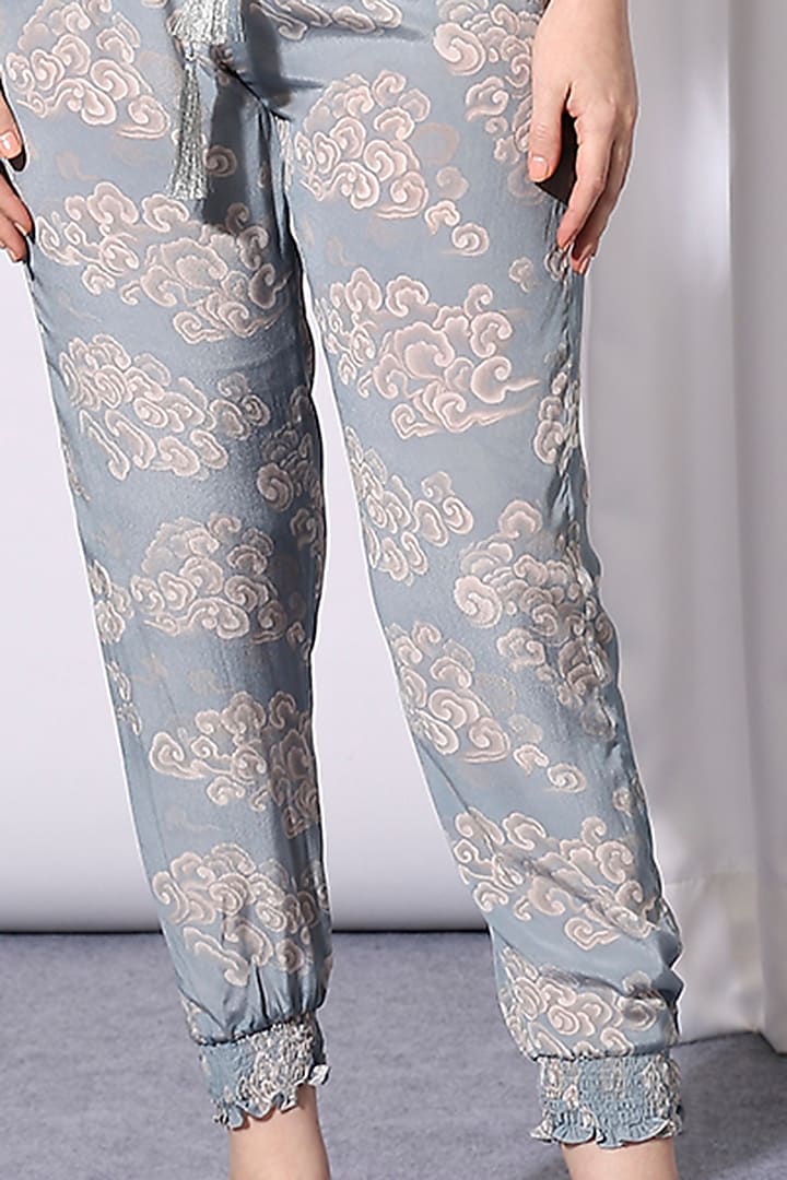 Powdered Blue Co-Ord Set With Print by Soup by Sougat Paul at Pernia's Pop Up Shop