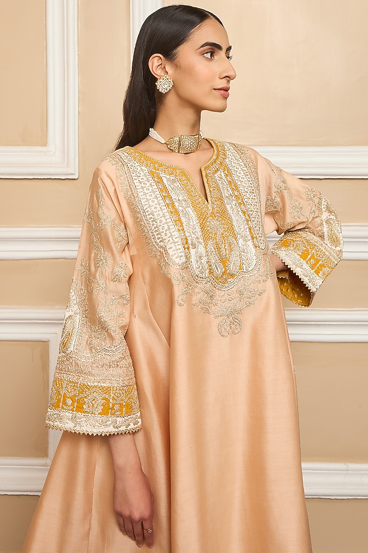 Cameo Pink Kurta Art Silk Chudidaar