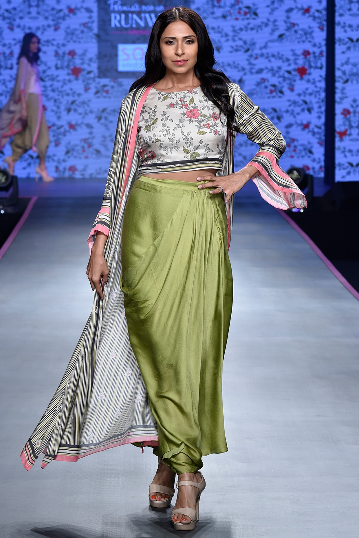 Ivory Top With Dhoti Skirt \u0026 Jacket 
