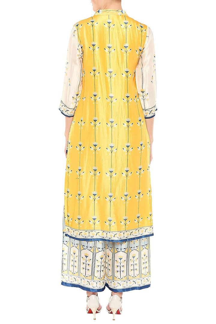 Multi Colored Asymmetrical Top With Palazzo Pants by Soup by Sougat Paul at Pernia's Pop Up Shop