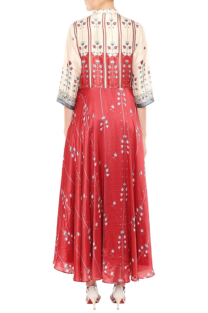 Multi Colored Party Wear Anarkali Gown With Dupatta by Soup by Sougat Paul at Pernia's Pop Up Shop