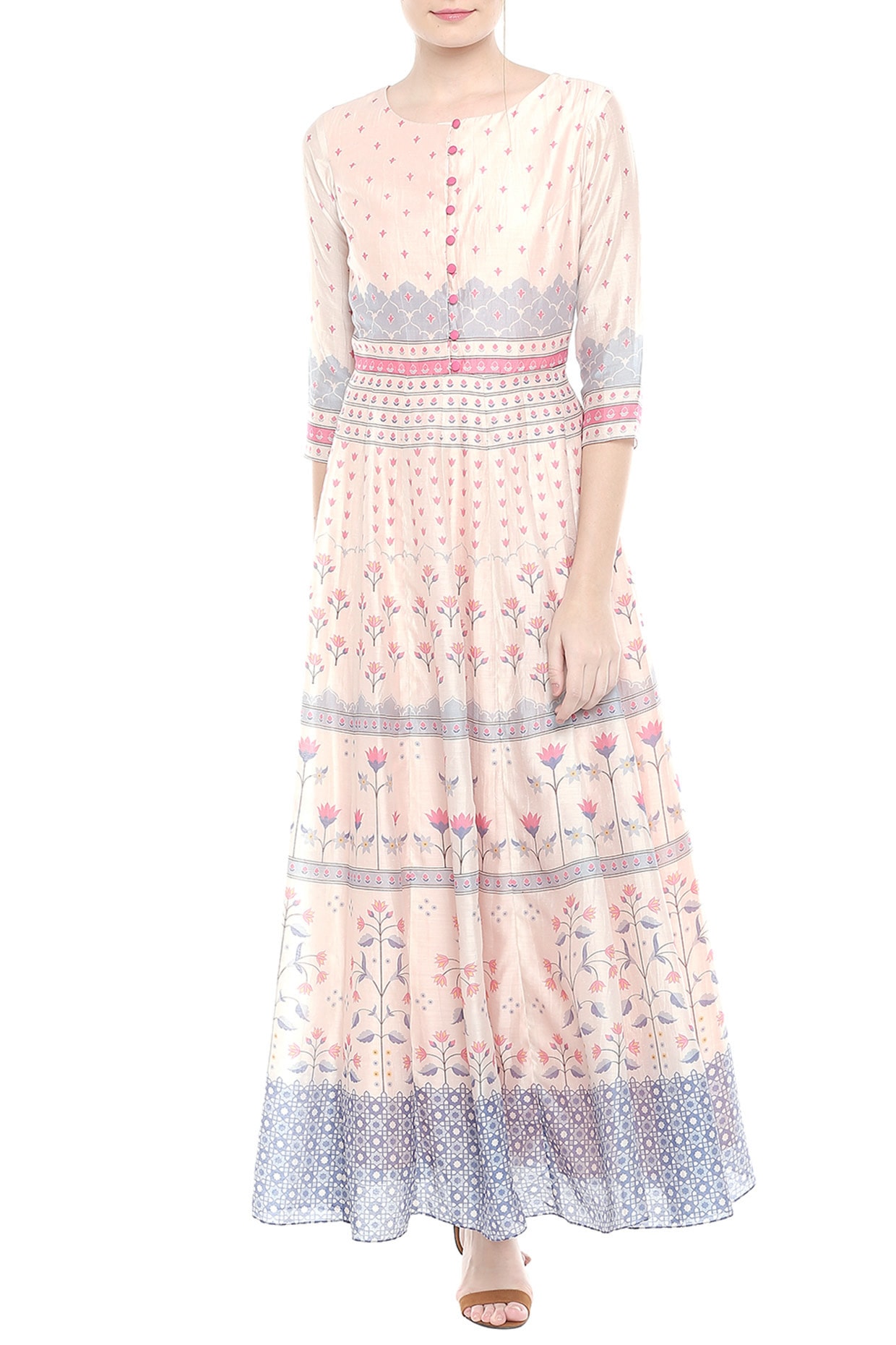 soup by sougat paul pink printed dress