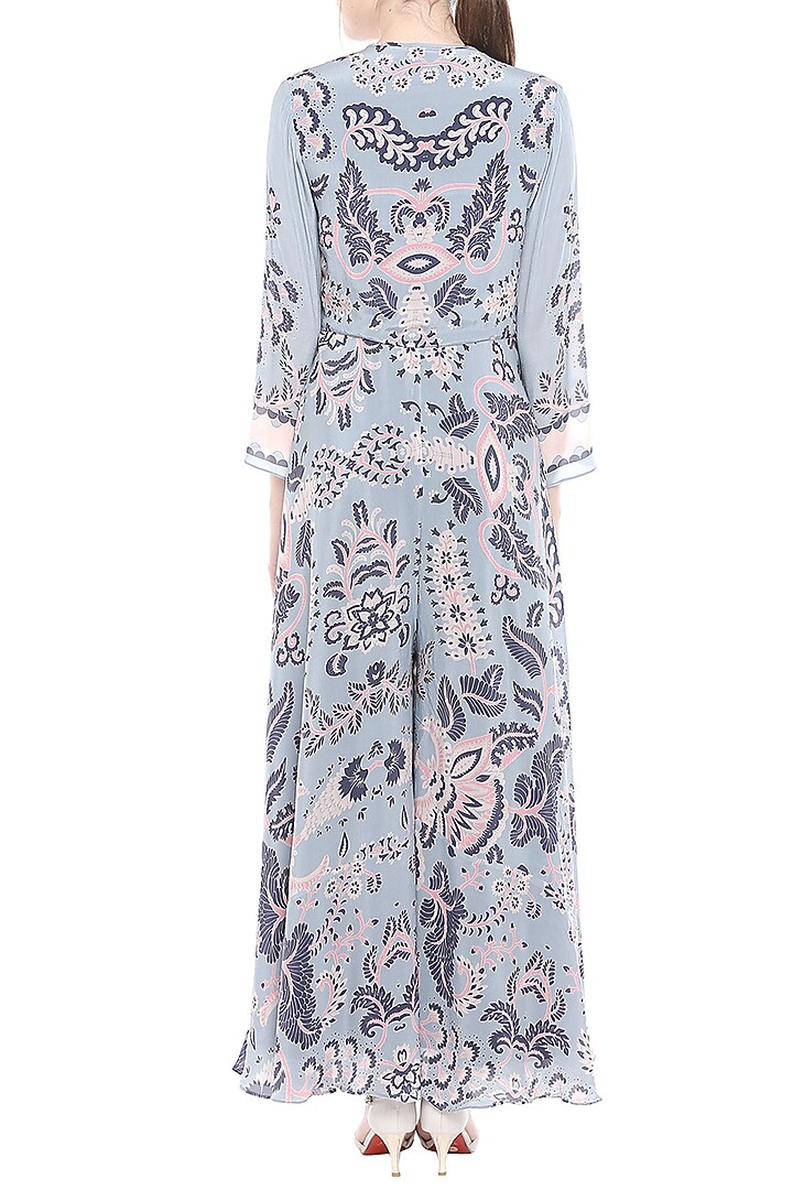 Blue Wrap Summer Dress With Tassels by Soup by Sougat Paul at Pernia's Pop Up Shop