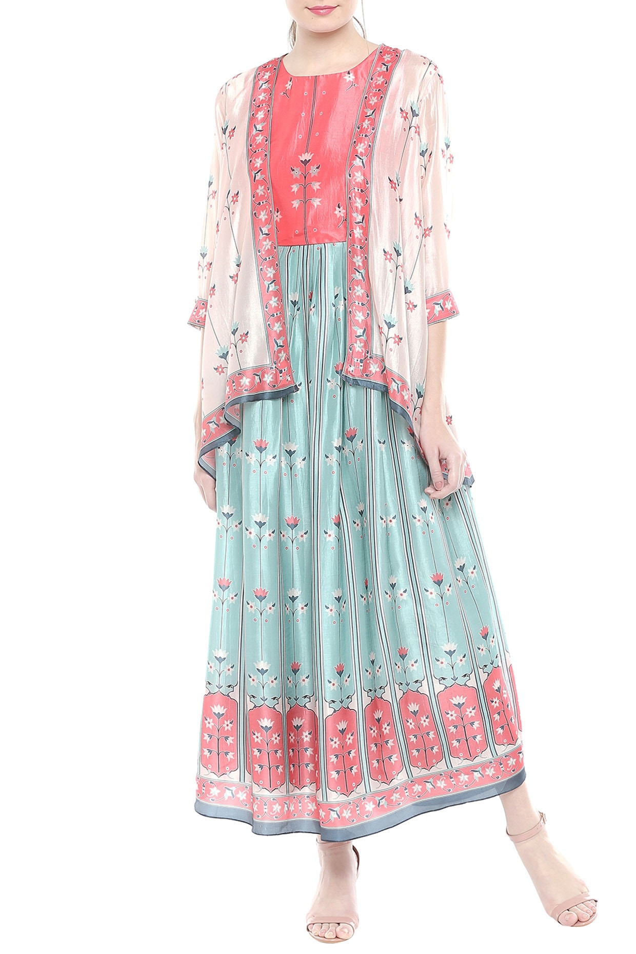 soup by sougat paul pink printed dress