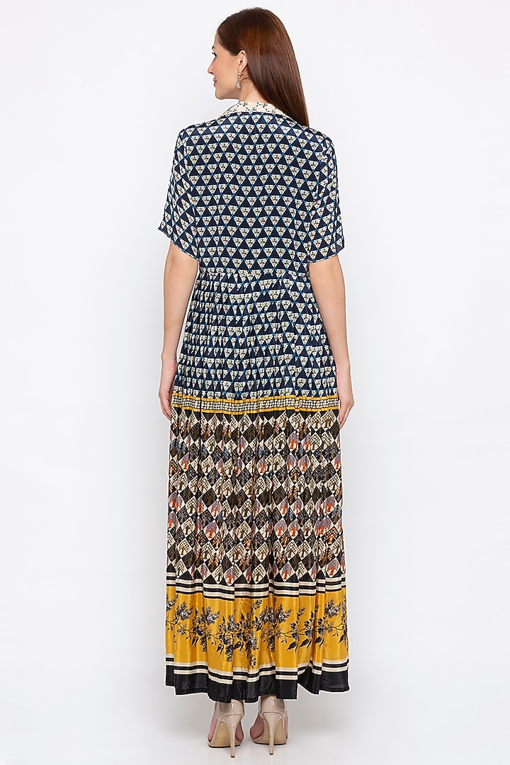 Multi Colored Embroidered Crepe Summer Dress by Soup by Sougat Paul at Pernia's Pop Up Shop