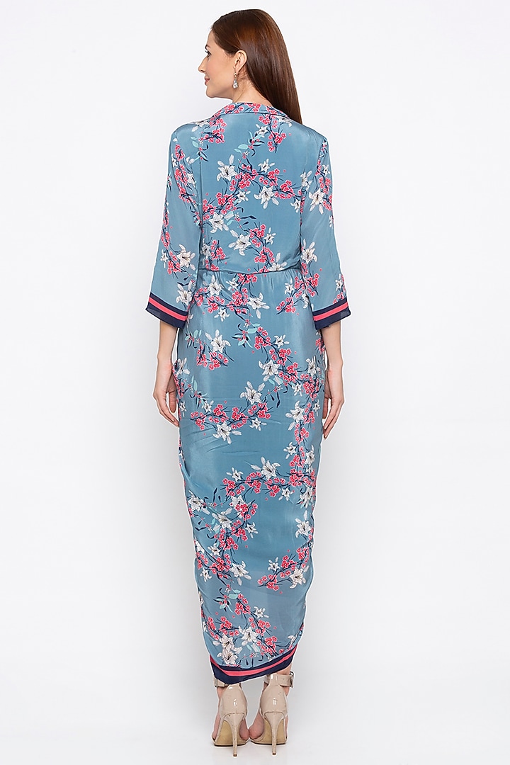 Multi Colored Embroidered & Printed Wrap Summer Dress by Soup by Sougat Paul at Pernia's Pop Up Shop