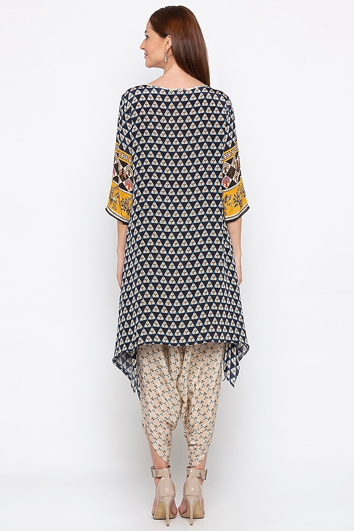 Multi Colored Embroidered Kurta With Dhoti Pants by Soup by Sougat Paul at Pernia's Pop Up Shop