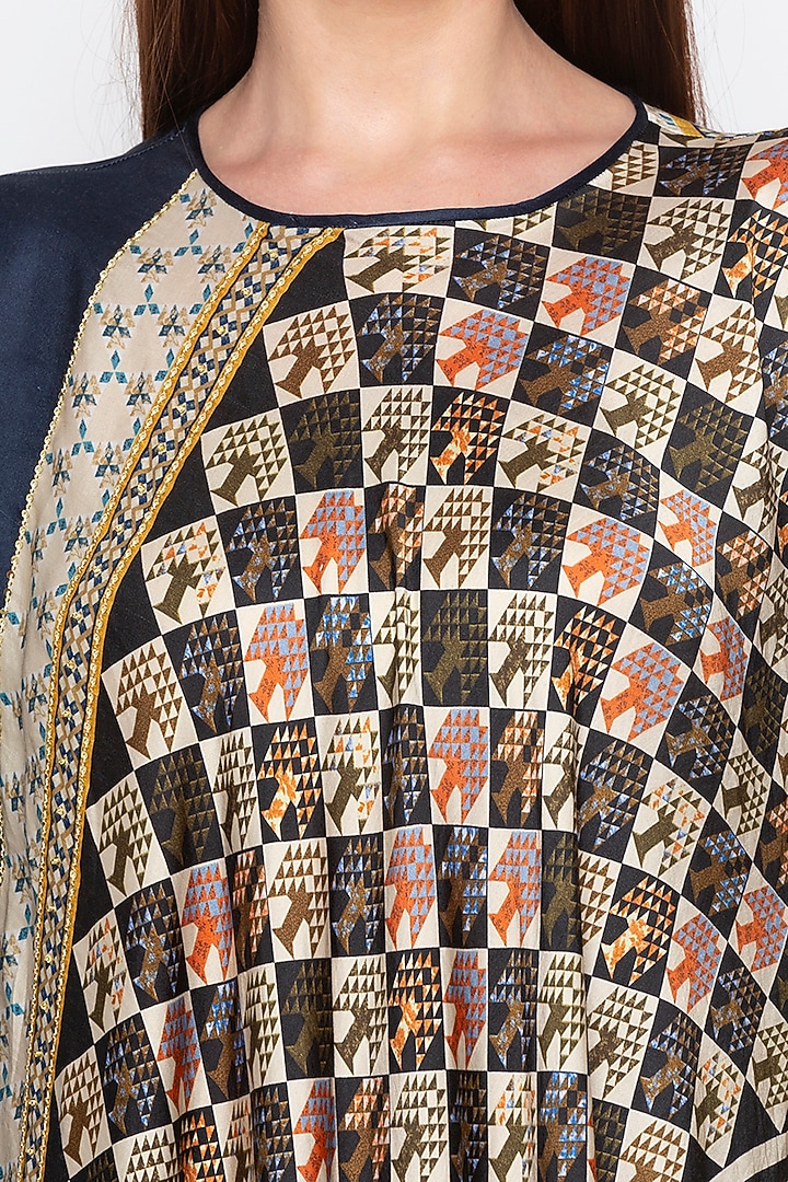 Multi Colored Embroidered & Printed Kurta With Pant by Soup by Sougat Paul at Pernia's Pop Up Shop