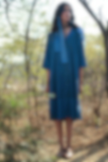 Indigo Blue Sally Dress by Shorshe Clothing
