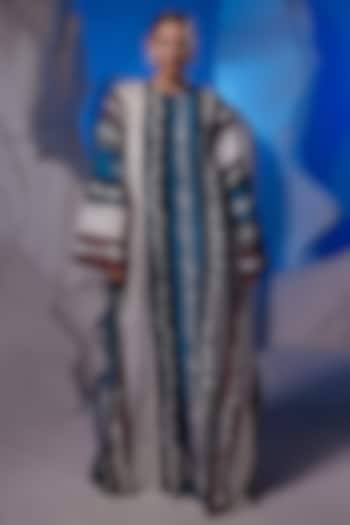 Multi-Colored Cotton Silk Kaftan by Samant Chauhan at Pernia's Pop Up Shop