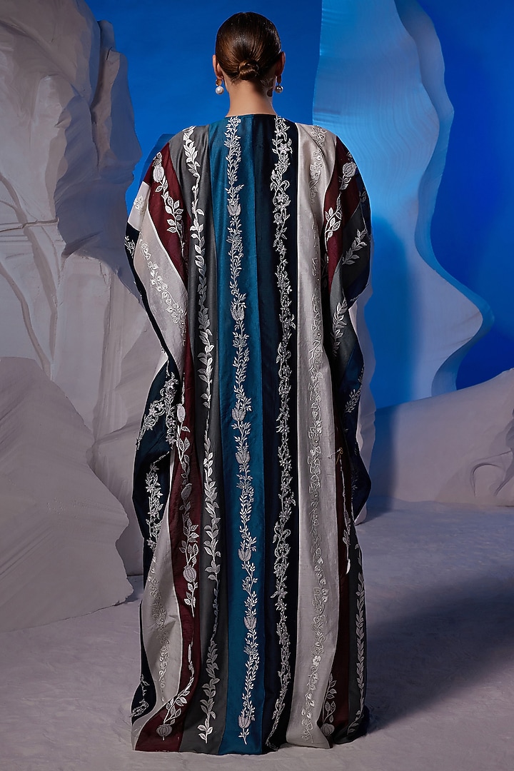 Multi-Colored Cotton Silk Kaftan by Samant Chauhan at Pernia's Pop Up Shop