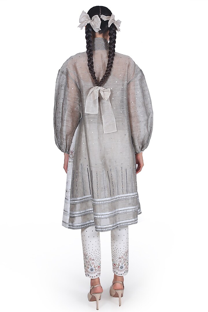 Black Embroidered High Neck Tunic by Samant Chauhan at Pernia's Pop Up Shop