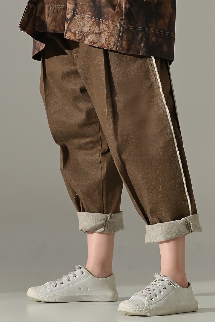 Brown Cotton Tie-Dye Co-Ord Set by Samant Chauhan at Pernia's Pop Up Shop
