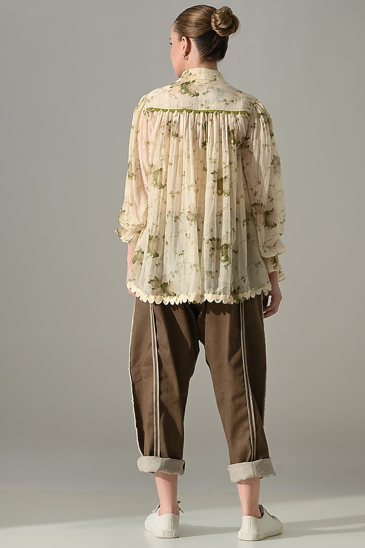 Cream Cotton Silk Printed Co-Ord Set by Samant Chauhan at Pernia's Pop Up Shop