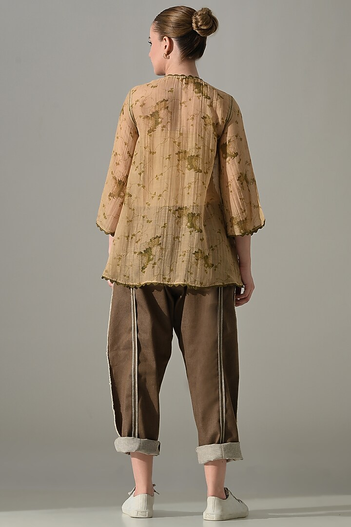 Beige Cotton Silk Printed Co-Ord Set by Samant Chauhan at Pernia's Pop Up Shop