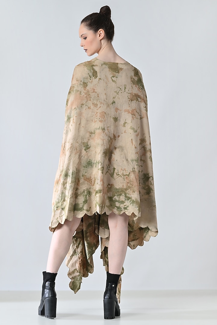 Beige Cotton Printed Kaftan Vacation Dress by Samant Chauhan at Pernia's Pop Up Shop