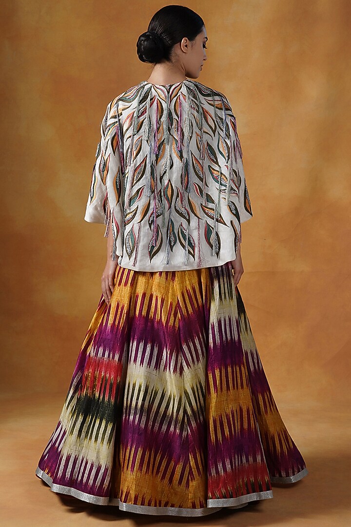 Multi-Colored Cotton Silk Printed Wedding Lehenga Set by Samant Chauhan at Pernia's Pop Up Shop