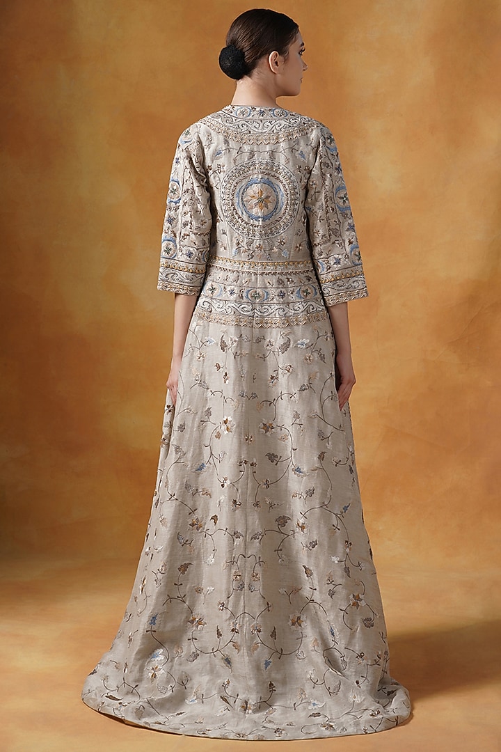 Black Net Draped Skirt Set by Samant Chauhan at Pernia's Pop Up Shop