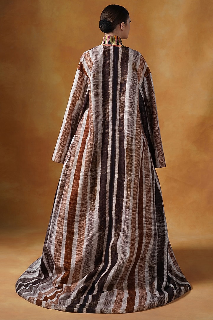 Multi-Colored Cotton Silk Wedding Gown With Jacket by Samant Chauhan at Pernia's Pop Up Shop