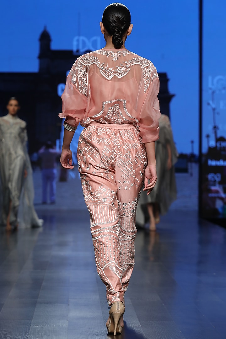 Peach Jumpsuit With Inner by Samant Chauhan at Pernia's Pop Up Shop