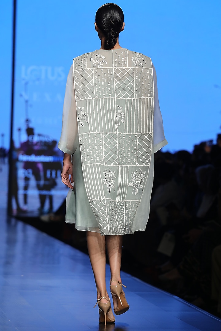 Mint Green Mini Cocktail Dress by Samant Chauhan at Pernia's Pop Up Shop