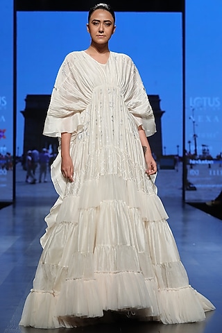 Off White Kaftan Dress by Samant Chauhan