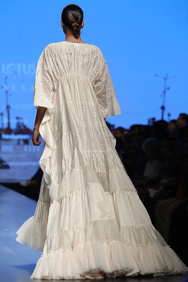 Off White Kaftan Dress by Samant Chauhan at Pernia's Pop Up Shop