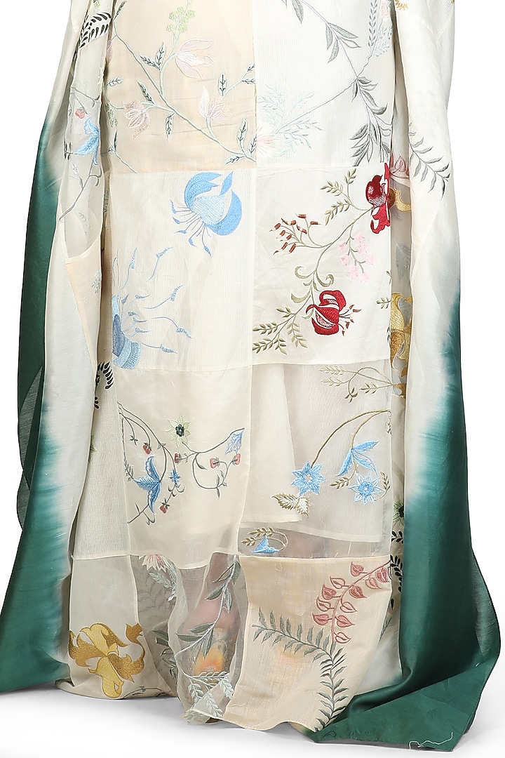 Ivory Ombre Embroidered Kaftan by Samant Chauhan at Pernia's Pop Up Shop