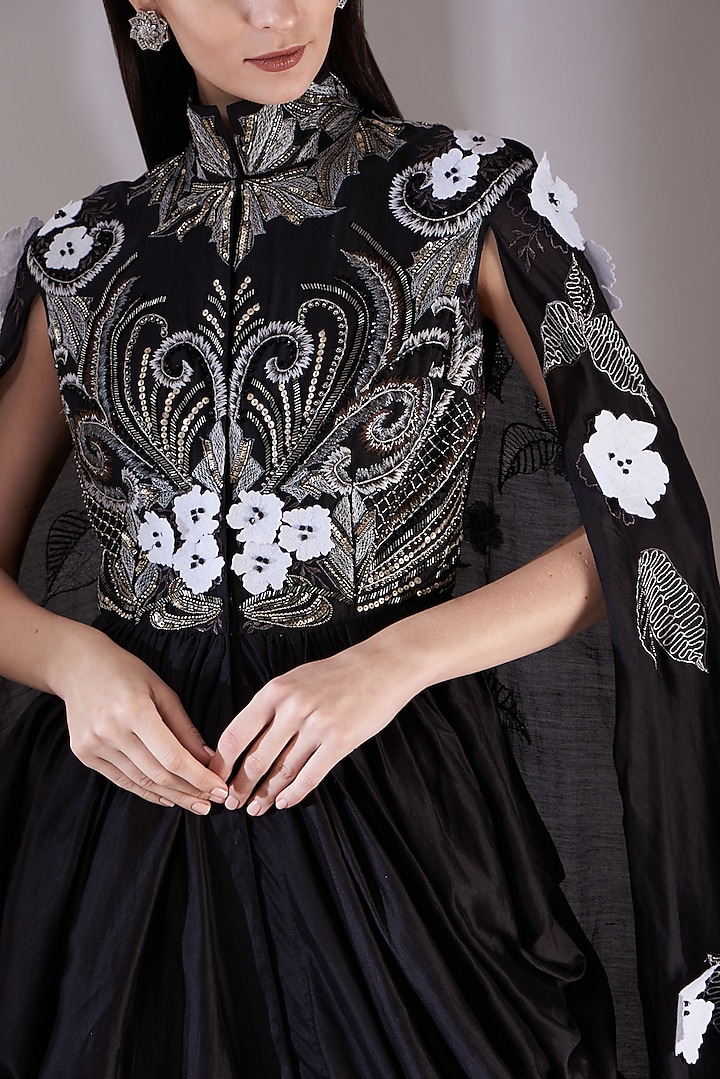 samant chauhan embroidered dress Asymmetric Embroidered Dress Samant Chauhan
