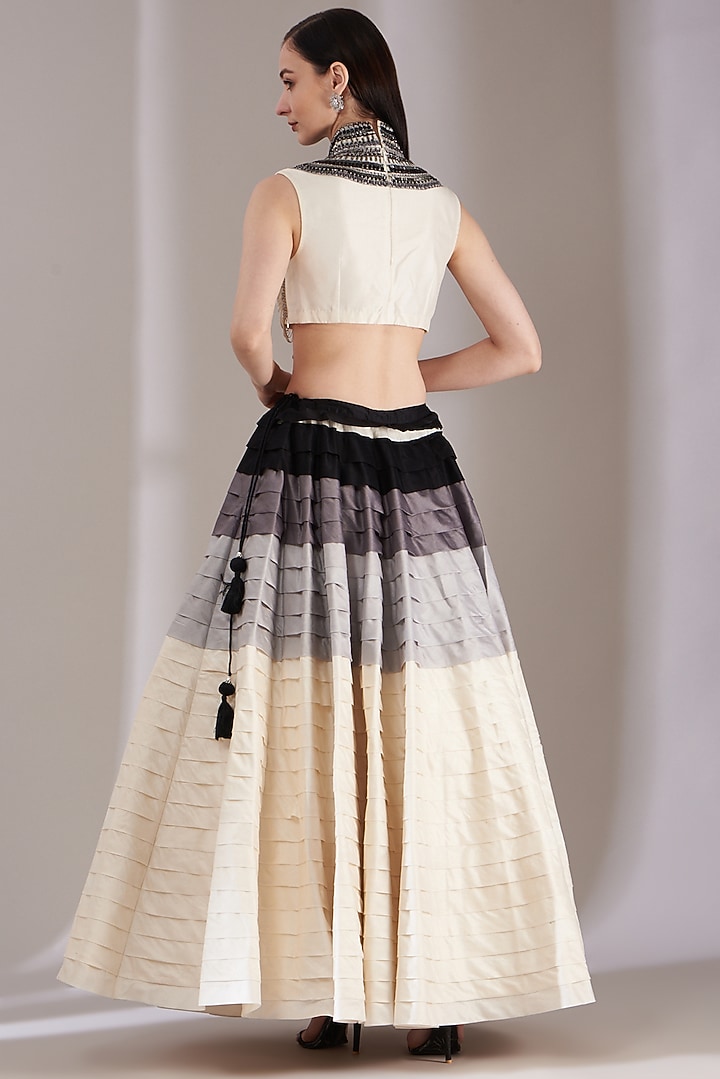 Multi-Colored Cotton Silk Skirt Set by Samant Chauhan at Pernia's Pop Up Shop