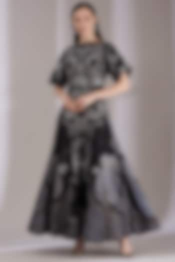 Grey & Black Gown Zardosi Embroidered by Samant Chauhan at Pernia's Pop Up Shop