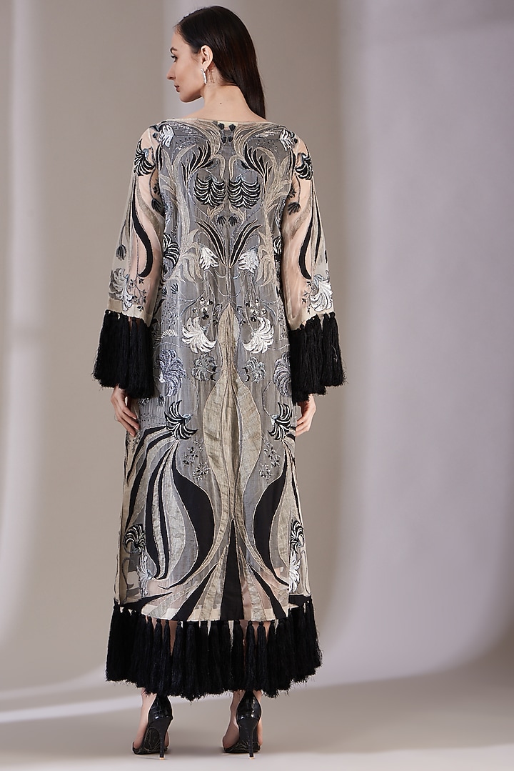 Multi-Coloured Organza Embroidered Cocktail Dress by Samant Chauhan at Pernia's Pop Up Shop