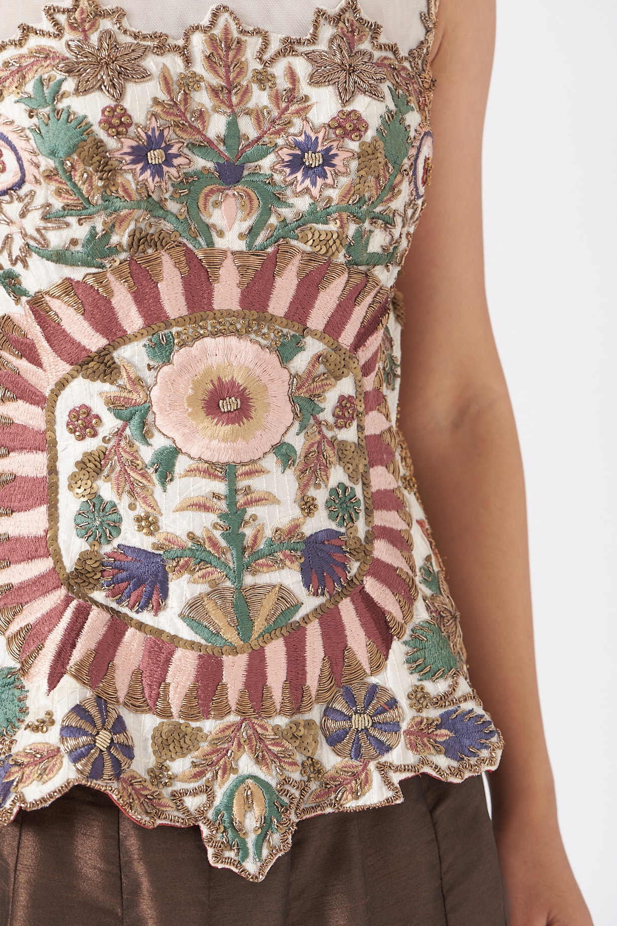 Corset that is intricately embroidered in colorful beads, decorated wi –  samantchauhan