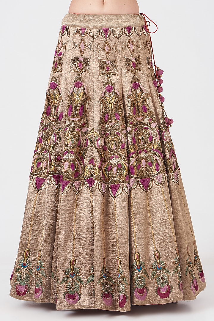 Gold Embroidered Bridal Lehenga Set by Samant Chauhan at Pernia's Pop Up Shop