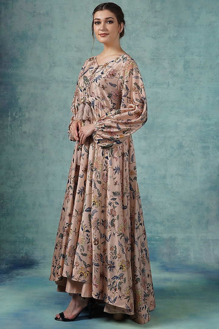 Peach Printed A-line Tunic by Samant Chauhan at Pernia's Pop Up Shop
