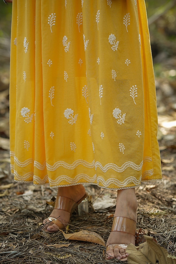 Zarqash Mustard chikankari Unstitched SK 7011 main image 1