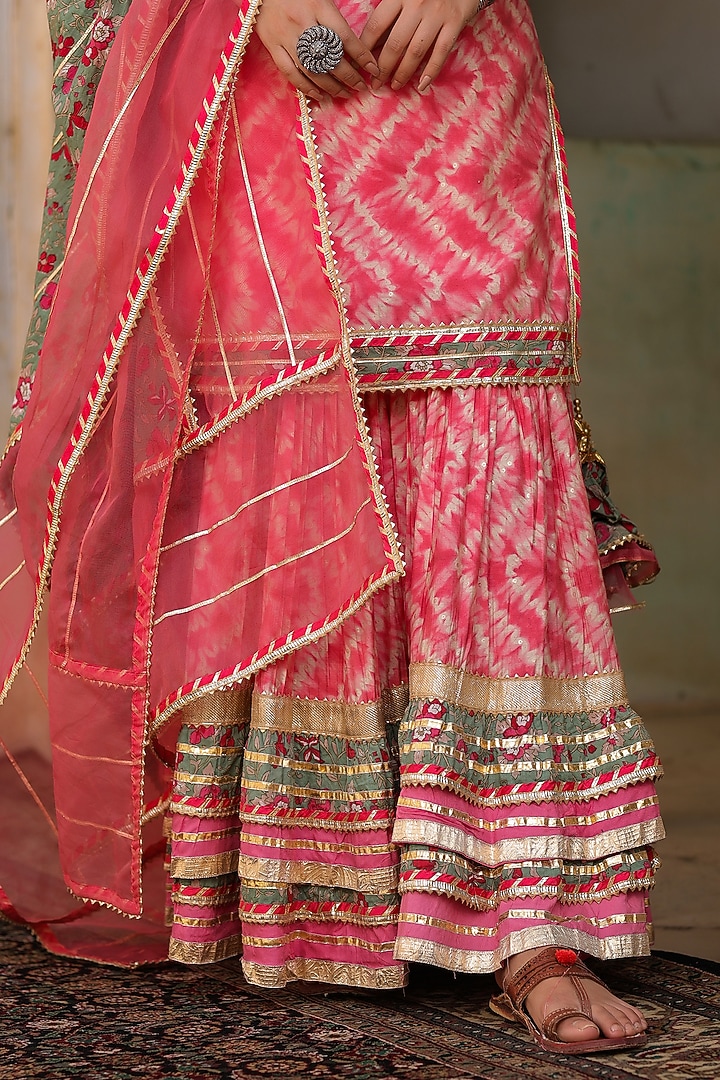 Pink Modal Sharara Set by Scakhi Luxe at Pernia's Pop Up Shop